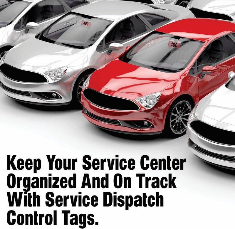 Versa-Tags 100 Car Dealer Service Hang Tags Service Dispatch Numbers, Repair Department Numbered Key Tags for Mechanic Body Shop - Image 5